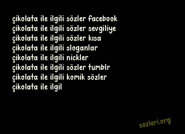Çikolata