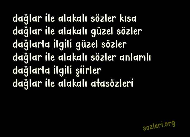 Dağlar