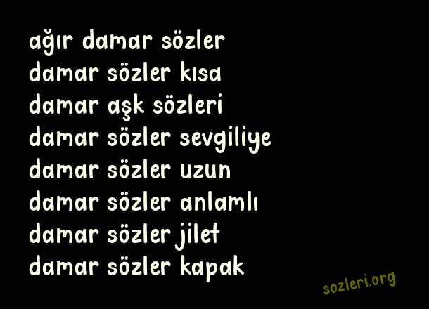 Damar Sözler