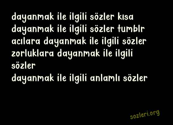Dayanmak