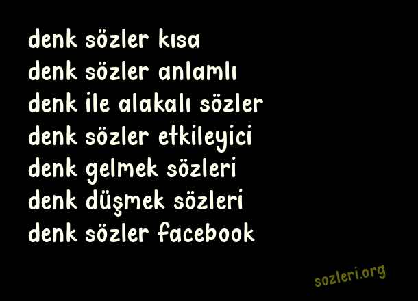 Denk Sözler