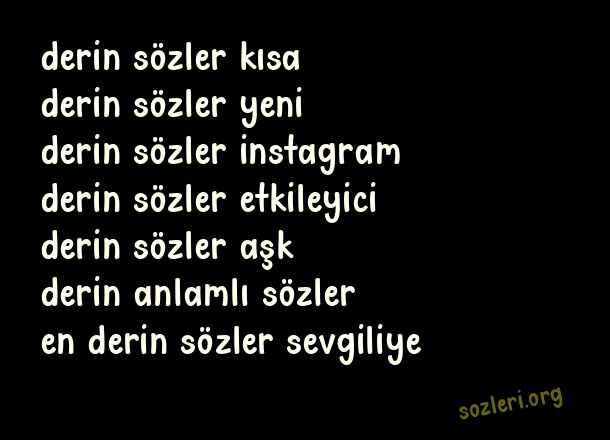 Derin Sözler