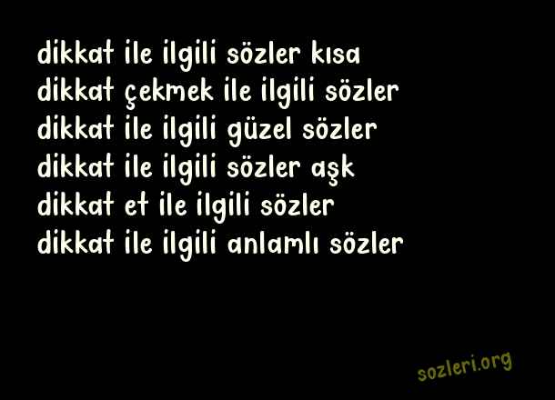 Dikkat