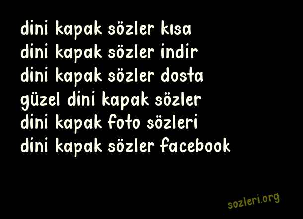 Dini Kapak Sözler
