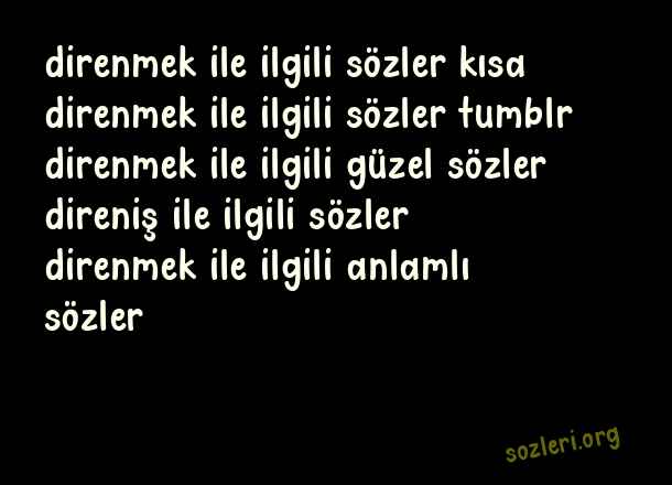 Direnmek