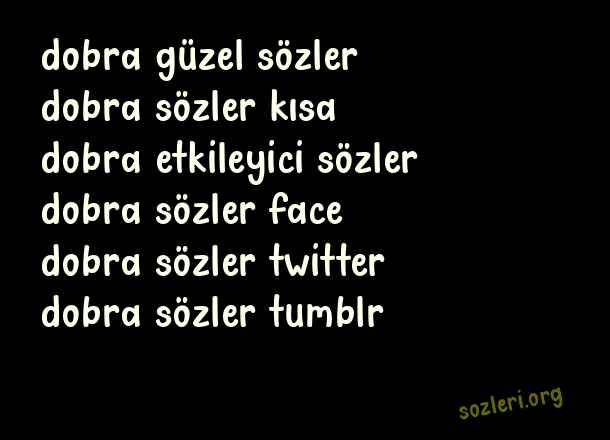 Dobra Sözler