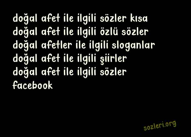 Doğal Afet
