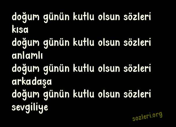 Doğum Günün Kutlu Olsun
