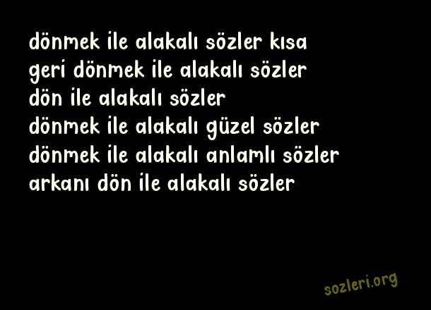 Dönmek