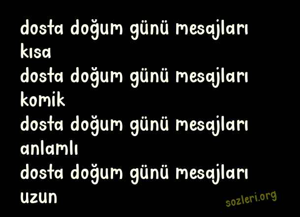Dosta Doğum Günü