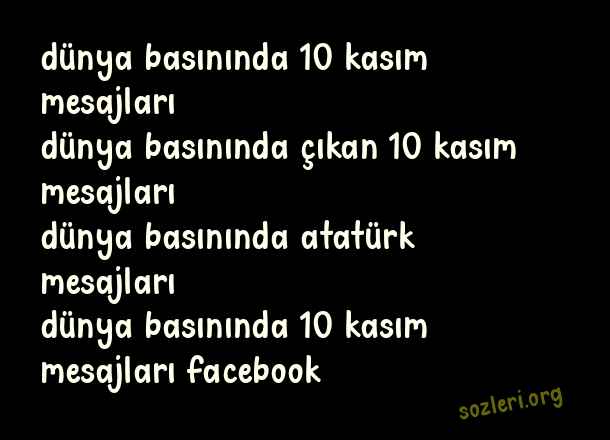 Dünya Basınında 10 Kasım