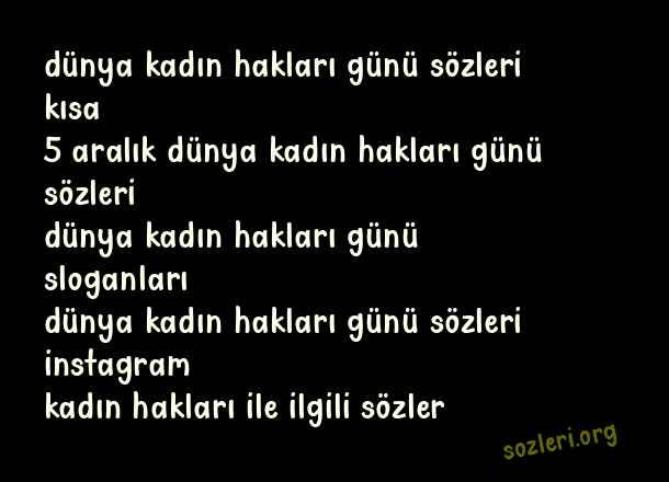 Dünya Kadın Hakları Günü