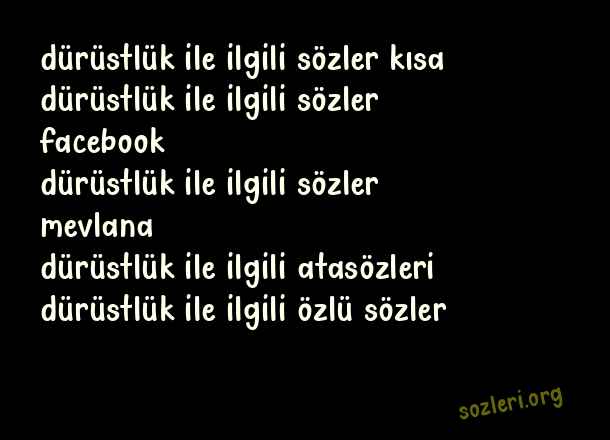 Dürüstlük