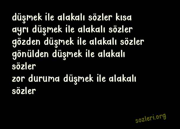 Düşmek
