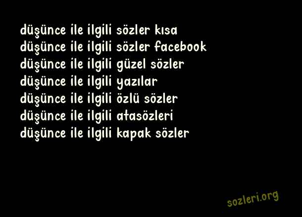 Düşünce