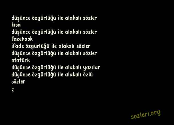 Düşünce Özgürlüğü