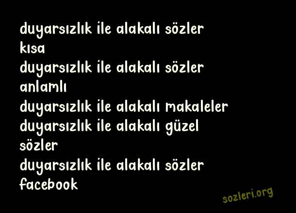 Duyarsızlık