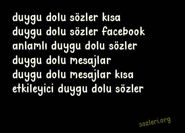 Duygu Dolu Sözler
