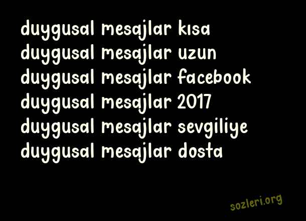 Duygulu Mesajlar