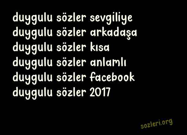 Duygulu Sözler