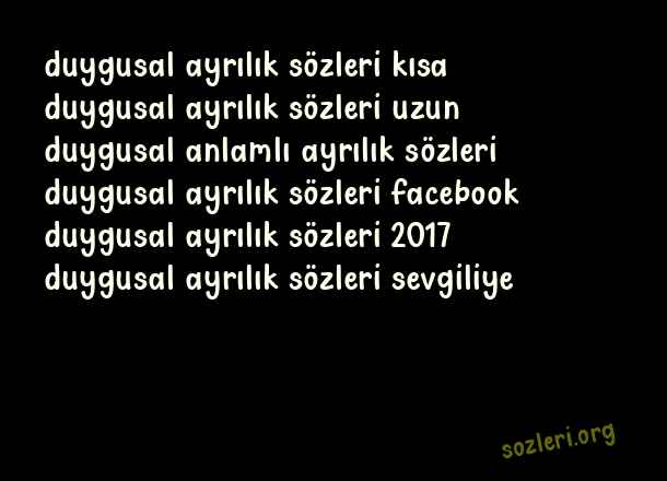 Duygusal Ayrılık
