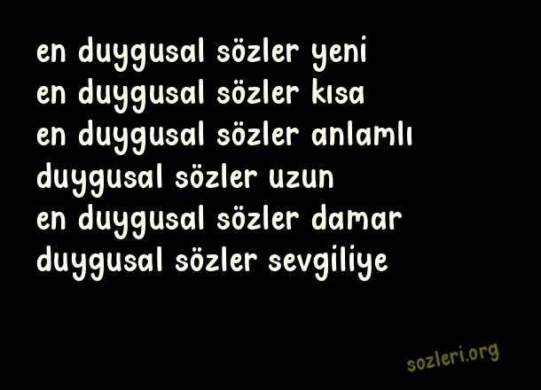 Duygusal Sözler