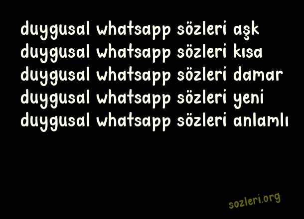 Duygusal Whatsapp