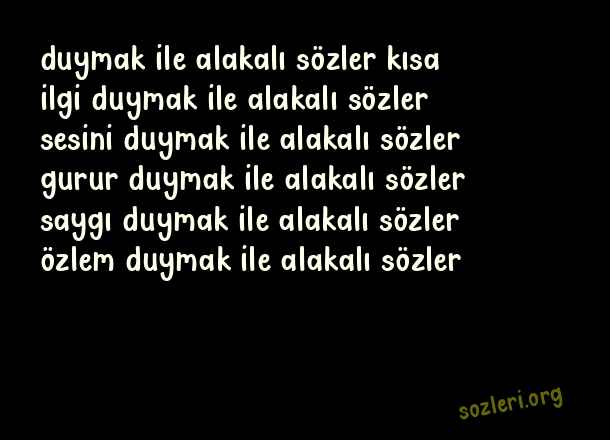 Duymak