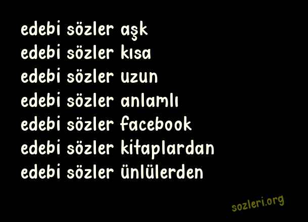 Edebi Sözler