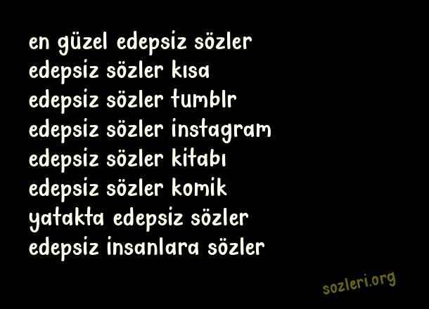 Edepsiz Sözler