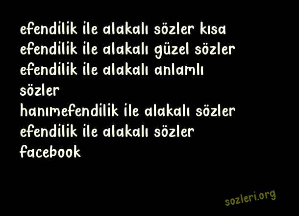 Efendilik