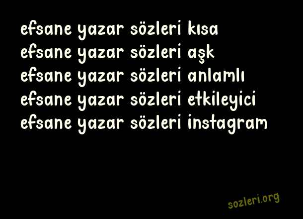 Efsane Yazar