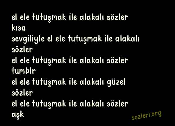 El Ele Tutuşmak