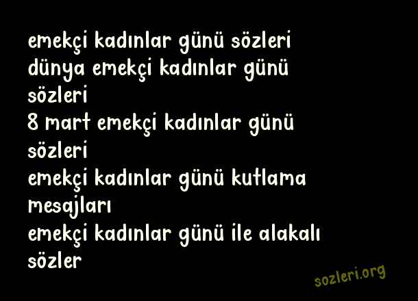 Emekçi Kadınlar Günü