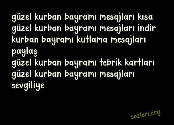 En Güzel Kurban Bayramı