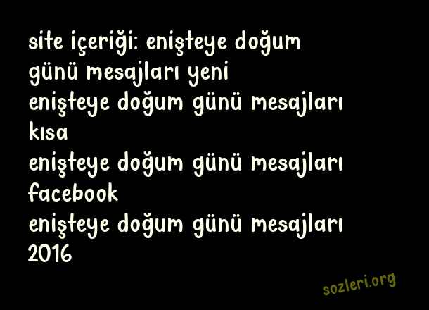 Enişteye Doğum Günü