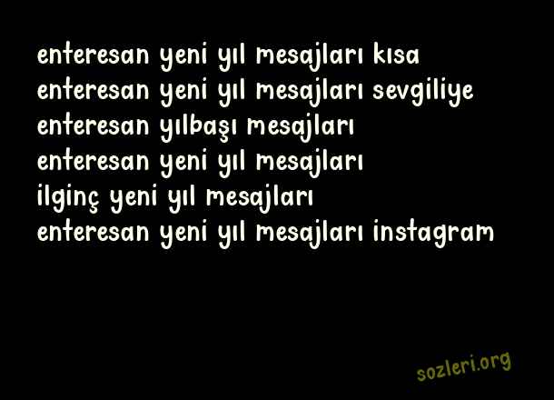 Enteresan Yeni Yıl