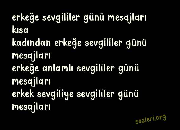 Erkeğe Sevgililer Günü