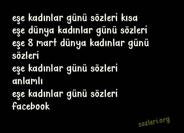 Eşe Kadınlar Günü