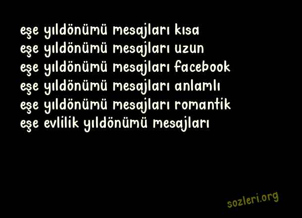 Eşe Yıldönümü