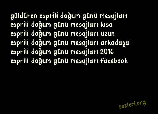 Esprili Doğum Günü