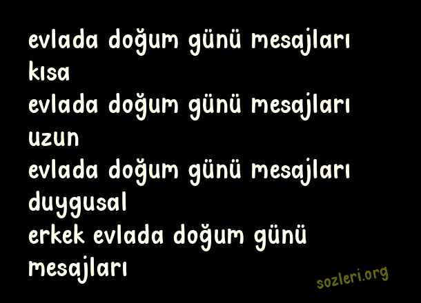 Evlada Doğum Günü
