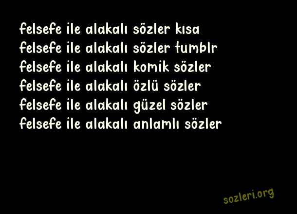 Felsefe