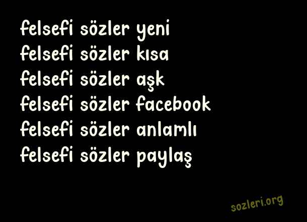 Felsefi Sözler