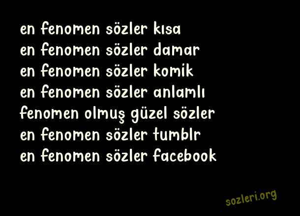 Fenomen Sözler