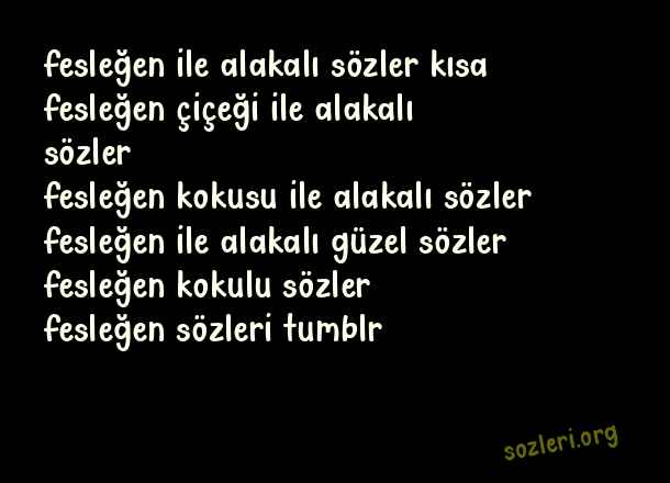 Fesleğen