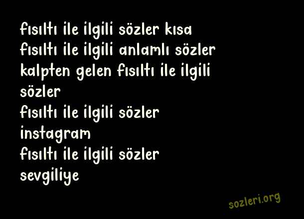 Fısıltı