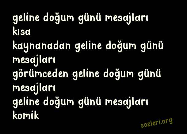 Geline Doğum Günü