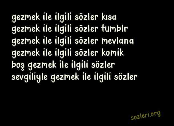 Gezmek