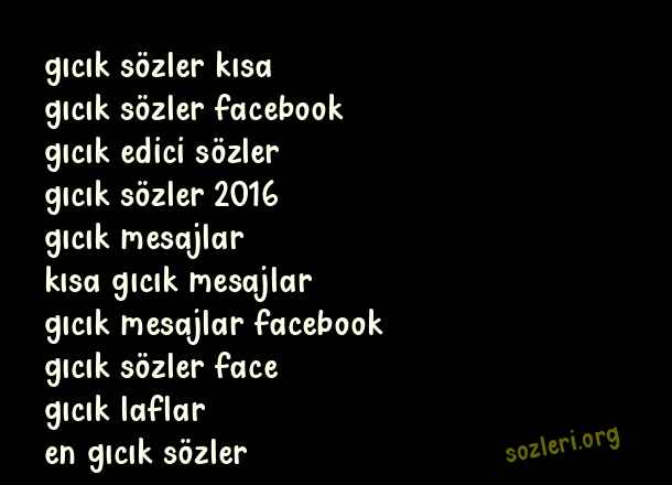 Gıcık Sözler